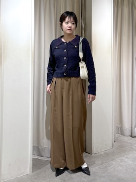 「スラックスパンツ」｜harukaさん（レディース・158cm）の秋コーディネート