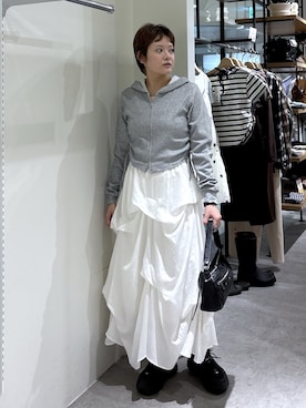 「ギャザースカート」｜harukaさん（レディース・158cm）の秋コーディネート