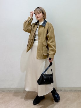 「FREE'S MART（フリーズマート）のアイテム（ブーツ）」を使った、harukaさん（レディース・158cm）の春コーディネート