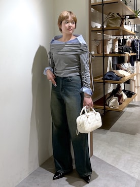 「FREE'S MART（フリーズマート）のアイテム（パンツ）」を使った、harukaさん（レディース・158cm）の春コーディネート