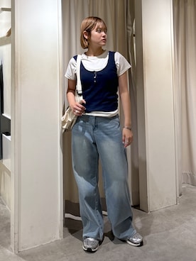 「アイテム（バックパック/リュック）」を使った、harukaさん（レディース・158cm）の夏コーディネート