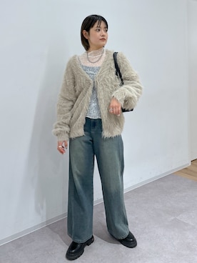 「シャギー」｜「アイテム（ブーツ）」を使った、harukaさん（レディース・158cm）の冬コーディネート