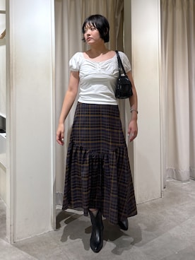「アイテム（ブーツ）」を使った、harukaさん（レディース・158cm）の夏コーディネート