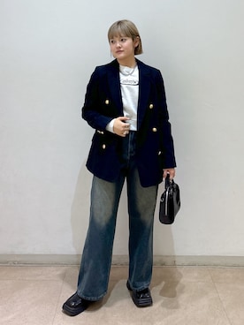 「FREE'S MART（フリーズマート）のアイテム（スウェット）」を使った、harukaさん（レディース・158cm）の冬コーディネート