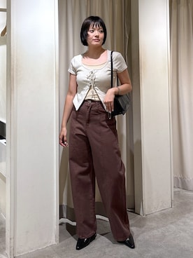 「レイヤードstyle」｜harukaさん（レディース・158cm）の夏コーディネート