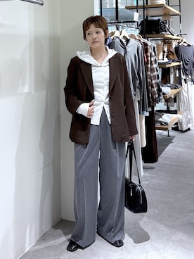 「FREE'S MART（フリーズマート）のアイテム（パンツ）」を使った、harukaさん（レディース・158cm）の秋コーディネート