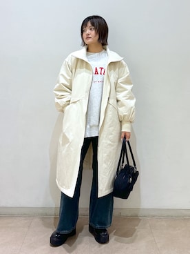 「FREE'S MART（フリーズマート）のアイテム（ダウンジャケット/コート）」を使った、harukaさん（レディース・158cm）の秋コーディネート