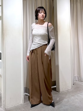 「ワンショルダー」｜harukaさん（レディース・158cm）の秋コーディネート