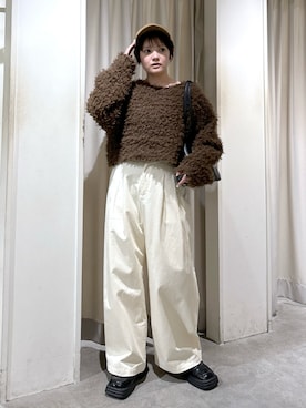 「FREE'S MART（フリーズマート）のアイテム（帽子）」を使った、harukaさん（レディース・158cm）の秋コーディネート