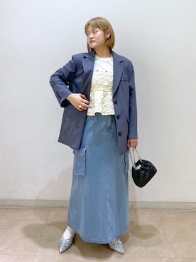 「アイテム（その他トップス）」を使った、harukaさん（レディース・158cm）の春コーディネート