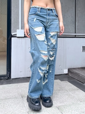 「X-girl（エックスガール）のアイテム」を使った、⭐︎さん（レディース・165cm）の春コーディネート