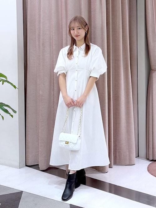 セール】【sana監修・今すぐお届け！】ストライプフレアシャツ