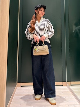 「LACOSTE（ラコステ）のアイテム」を使った、makiさん（レディース・162cm）の春コーディネート