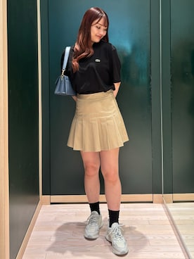 「LACOSTE（ラコステ）のアイテム」を使った、makiさん（レディース・162cm）の夏コーディネート