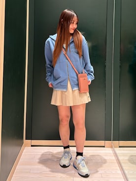 「LACOSTE（ラコステ）のアイテム」を使った、makiさん（レディース・162cm）の春コーディネート