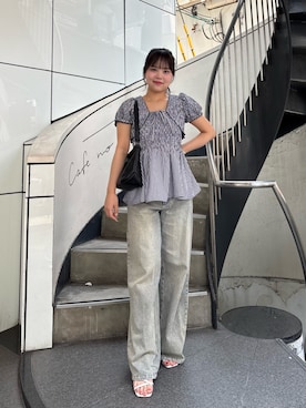 「アイテム（カーディガン/ボレロ）」を使った、Chiseさん（レディース・155cm）の夏コーディネート