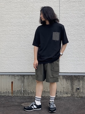 「ITEMS URBANRESEARCH（アイテムズ アーバンリサーチ）のアイテム（Tシャツ/カットソー）」を使った、力也さん（メンズ・161cm）の春コーディネート
