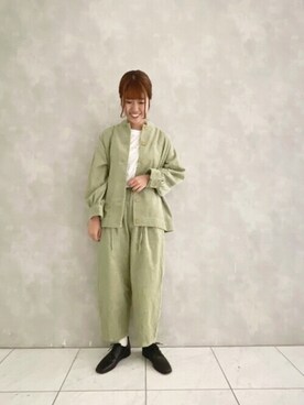 「POU DOU DOU（プードゥドゥ）のアイテム（ブルゾン）」を使った、ヤマシタさん（レディース・163cm）の秋コーディネート
