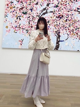 「Honey Salon（ハニーサロン）のアイテム（ジャケット/アウター）」を使った、rukaさん（レディース・157cm）の春コーディネート
