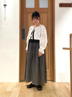 「TSUHARU by Samansa Mos2（ツハルバイサマンサモスモス）のアイテム」を使った、カリンさん（骨格ウェーブ・レディース・149cm）の夏コーディネート