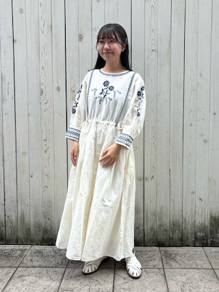 【未使用】ダイアグラムのスパンコールヘム刺繍ワンピース38 TSUHARU by Samansa Mos2（ツハルバイサマンサモスモス）の