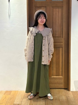 「アイテム（ドレスシューズ、ベージュ系）」を使った、カリンさん（レディース・149cm）の秋コーディネート