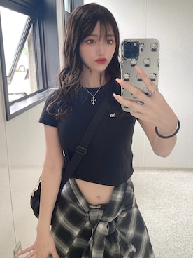「GRL（グレイル）のアイテム（トップス）」を使った、SAYAKA🌙さん（レディース・158cm）の夏コーディネート
