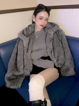 「アイテム（ブルゾン）」を使った、SAYAKA🌙さん（レディース・158cm）の冬コーディネート