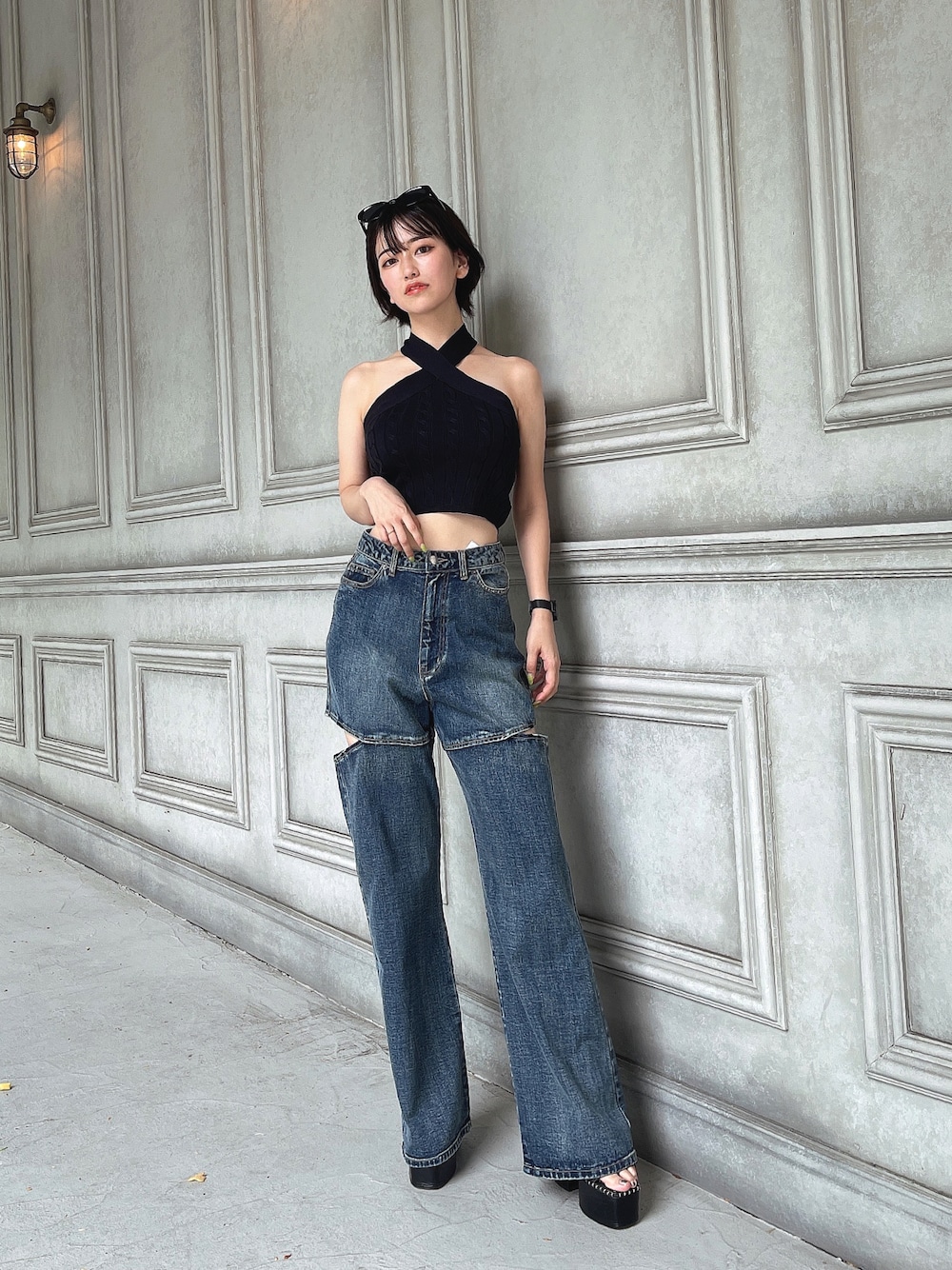 ENVYM（アンビー）の「ダブルカッティングデニム（デニムパンツ）」 - WEAR