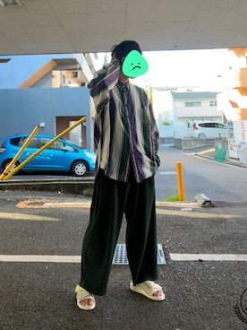 「Guess（ゲス）のアイテム（シャツ/ブラウス）」を使った、こっとんさん（メンズ・173cm）の夏コーディネート