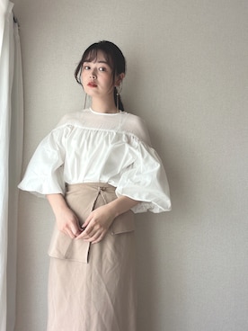 「LAUIR（ラウアー）のアイテム（シャツ/ブラウス）」を使った、𝚒𝚛𝚘. 🐈さん（レディース・165cm）の秋コーディネート