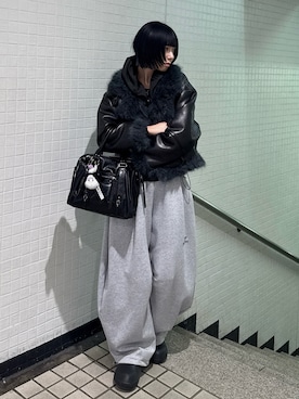 あおいさん(レディース・159cm)の冬コーディネート