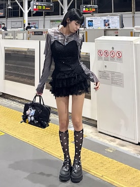 「アイテム（ソックス/靴下）」を使った、あおいさん（レディース・159cm）の夏コーディネート