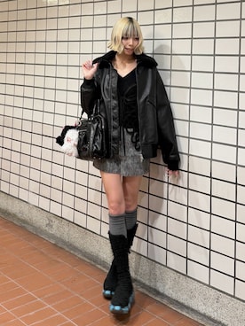 「JEANASIS（ジーナシス）のアイテム」を使った、あおいさん（レディース・159cm）の秋コーディネート