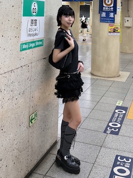 「CELENA BEATS（セレナビーツ）のアイテム」を使った、あおいさん（レディース・159cm）の夏コーディネート