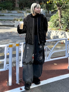 「アイテム（スキンケア）」を使った、あおいさん（レディース・159cm）の冬コーディネート