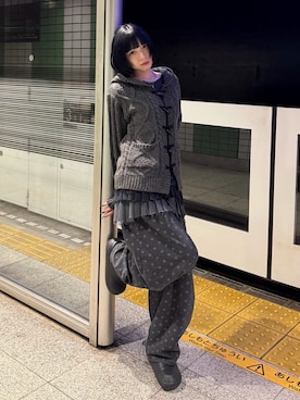 あおいさん（レディース・159cm）の冬コーディネート