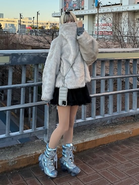 「アイテム（PC・スマホグッズ/家電）」を使った、あおいさん（レディース・159cm）の冬コーディネート