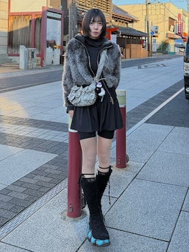 あおいさん(レディース・159cm)の冬コーディネート