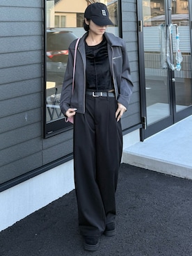 「EMODA（エモダ）のアイテム」を使った、あおいさん（レディース・159cm）の秋コーディネート