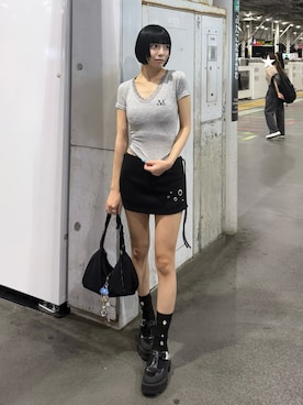 「MUCENT（ムセント）のアイテム」を使った、あおいさん（レディース・159cm）の夏コーディネート