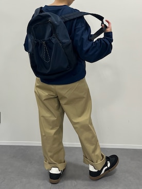 「アイテム（バッグ、ブルー系）」を使った、tmtm0509さん（レディース・153cm）の夏コーディネート