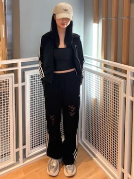 「adidas（アディダス）のアイテム（タンクトップ）」を使った、mfさん（レディース・163cm）の夏コーディネート