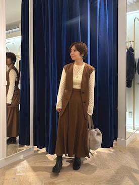 「アイテム（スカート）」を使った、takaiさん（レディース・145cm）の秋コーディネート