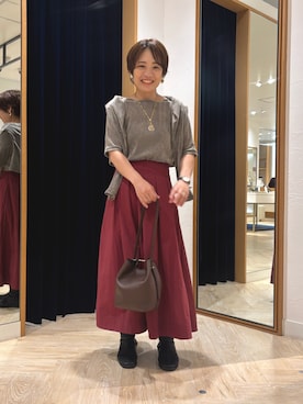 「アイテム（アクセサリー）」を使った、takaiさん（レディース・145cm）の秋コーディネート