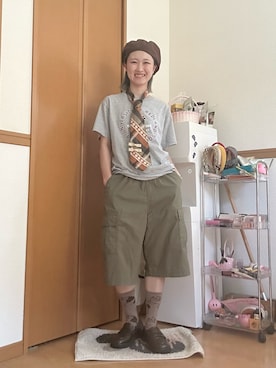 「SANSeLF（サンセルフ）のアイテム」を使った、ゆきなさん（レディース・154cm）の春コーディネート
