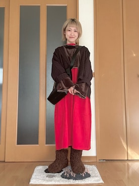 「アイテム（ワンピース）」を使った、ゆきなさん（レディース・154cm）の秋コーディネート