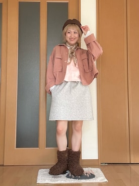 「アイテム（ベスト）」を使った、ゆきなさん（レディース・154cm）の秋コーディネート