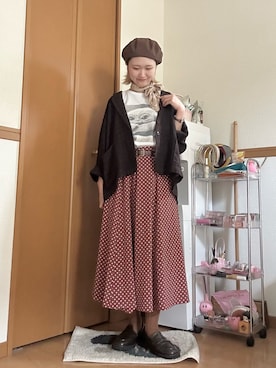 「SANSeLF（サンセルフ）のアイテム」を使った、ゆきなさん（レディース・154cm）の春コーディネート