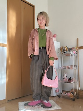 「アイテム（バレエシューズ）」を使った、ゆきなさん（レディース・154cm）の冬コーディネート